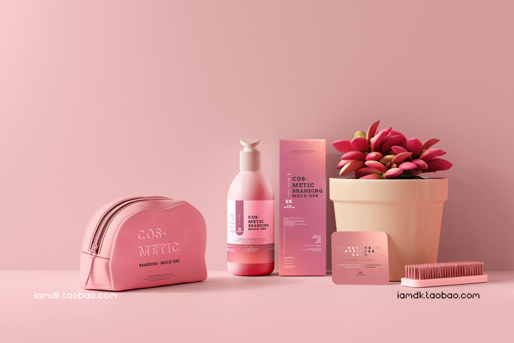 101款化妆品品牌Logo设计名片包装瓶册子展示贴图样机PSD模板 101 Cosmetic Branding Mockup Scenes_img_2