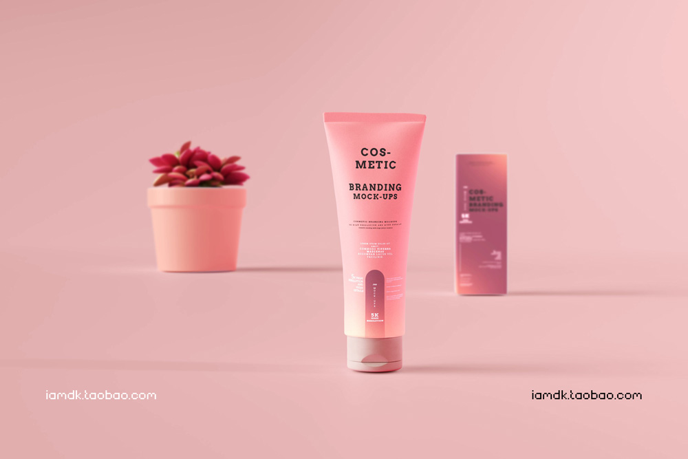 101款化妆品品牌Logo设计名片包装瓶册子展示贴图样机PSD模板 101 Cosmetic Branding Mockup Scenes_img_2