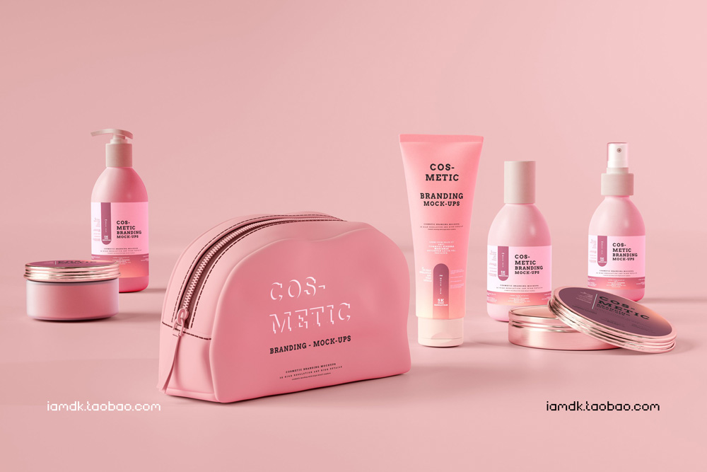 101款化妆品品牌Logo设计名片包装瓶册子展示贴图样机PSD模板 101 Cosmetic Branding Mockup Scenes_img_2