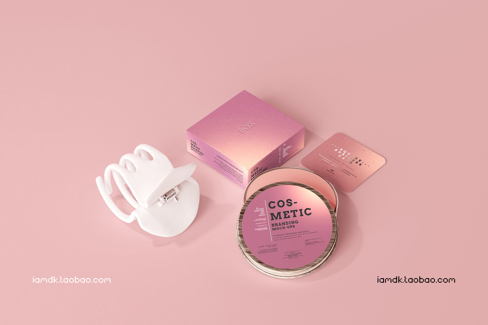 101款化妆品品牌Logo设计名片包装瓶册子展示贴图样机PSD模板 101 Cosmetic Branding Mockup Scenes_img_2