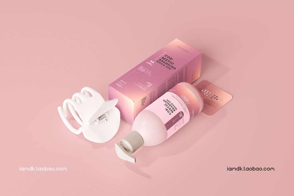 101款化妆品品牌Logo设计名片包装瓶册子展示贴图样机PSD模板 101 Cosmetic Branding Mockup Scenes_img_2