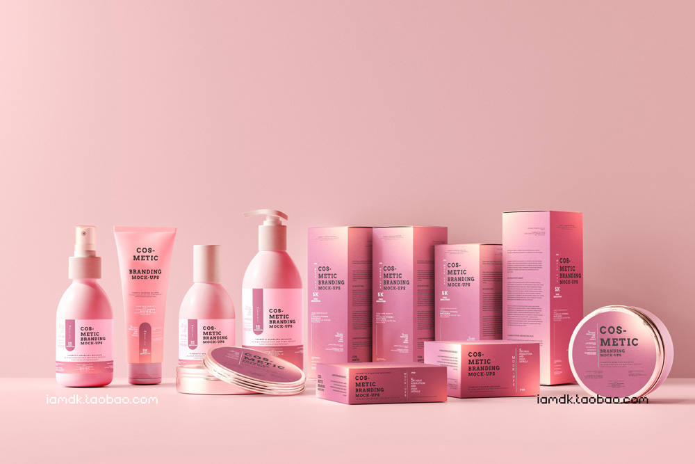 101款化妆品品牌Logo设计名片包装瓶册子展示贴图样机PSD模板 101 Cosmetic Branding Mockup Scenes_img_2