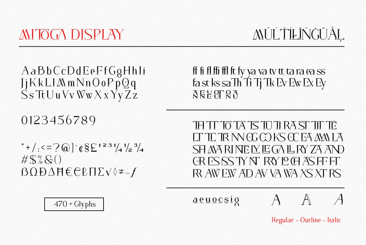 优雅杂志品牌海报设计衬线英文字体 Mitoga display_img_2