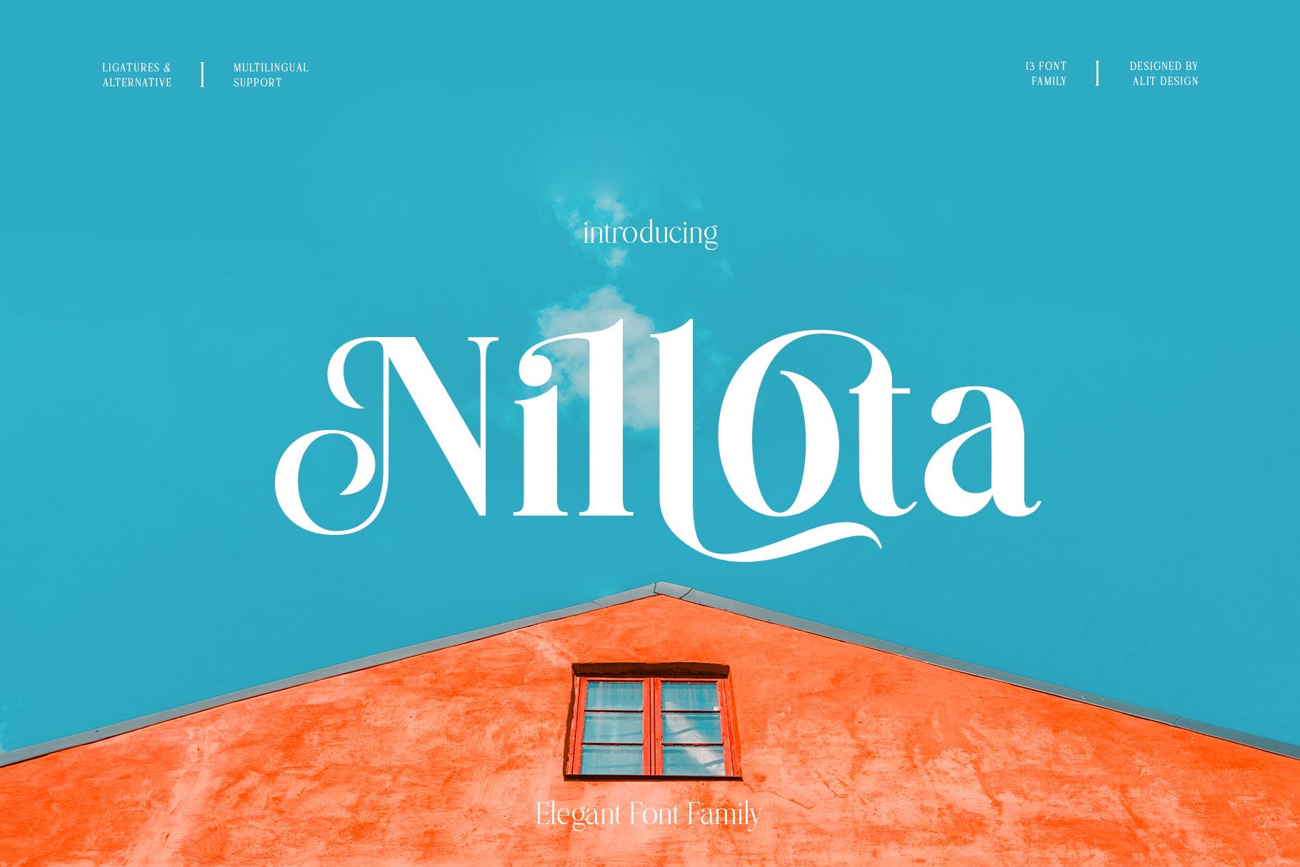 优雅奢华海报婚礼标识设计衬线英文字体 Nilota Typeface_img_2