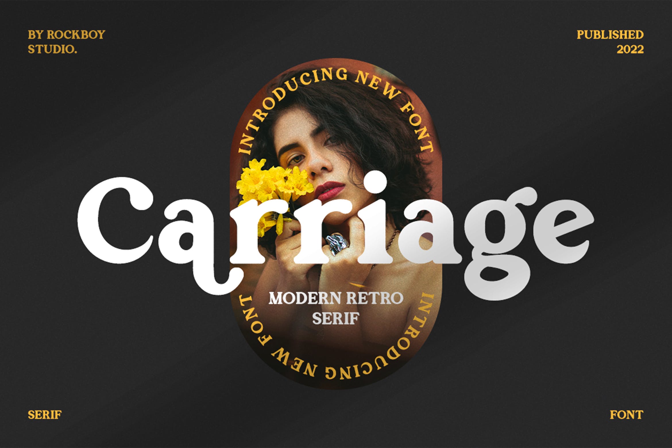 优雅复古杂志广告商标设计衬线英文字体 Carriage - Modern Retro Serif Font_img_2