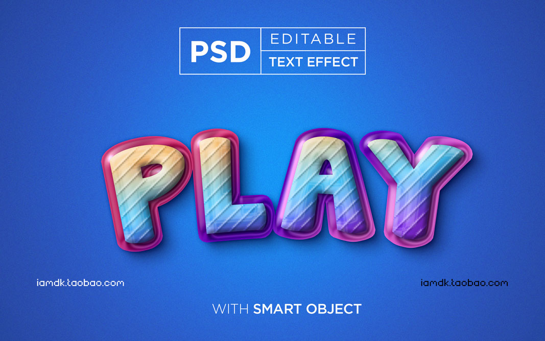 42款3D质感立体标题徽标logo设计ps样机模板素材 Text Effect Vol.176_img_2