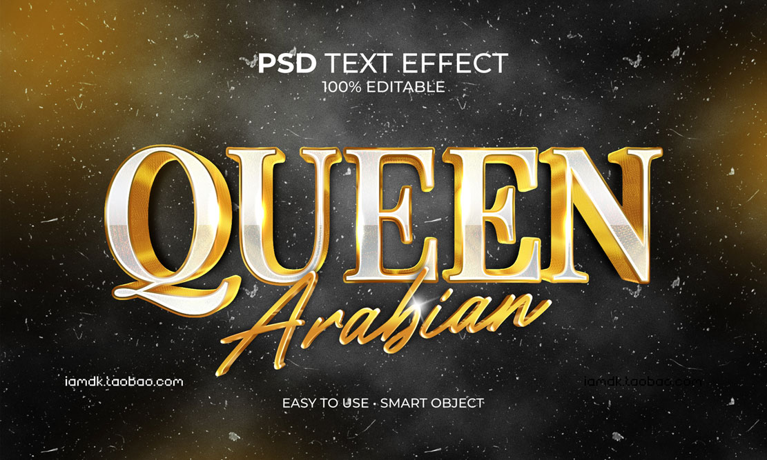 42款3D质感立体标题徽标logo设计ps样机模板素材 Text Effect Vol.176_img_2