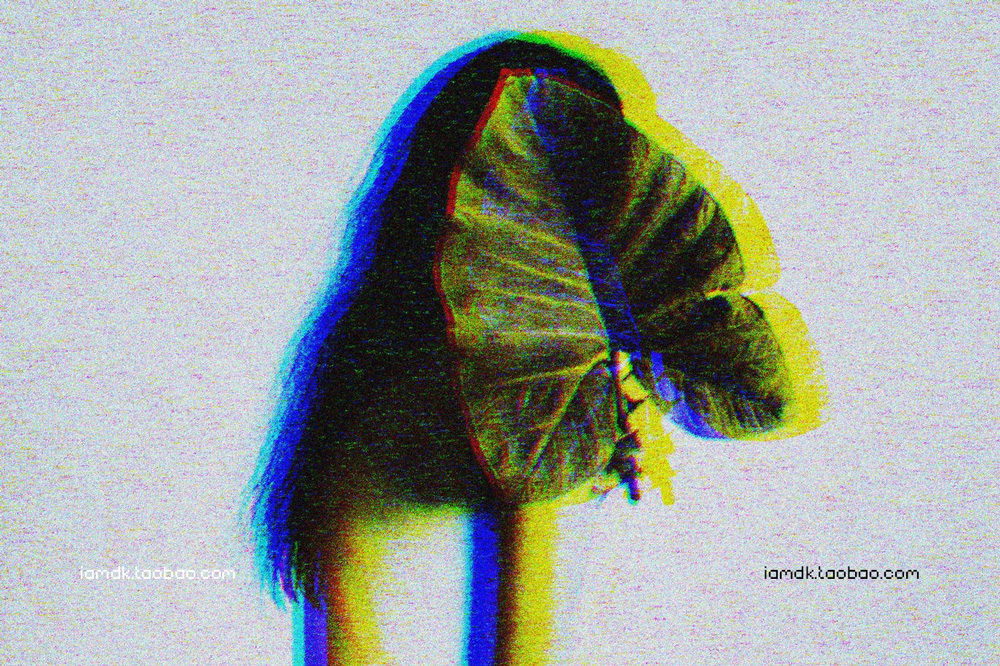 复古故障噪点颗粒旧电视显示效果照片处理特效PS样机模板 Noise Glitch Photo Effect_img_2