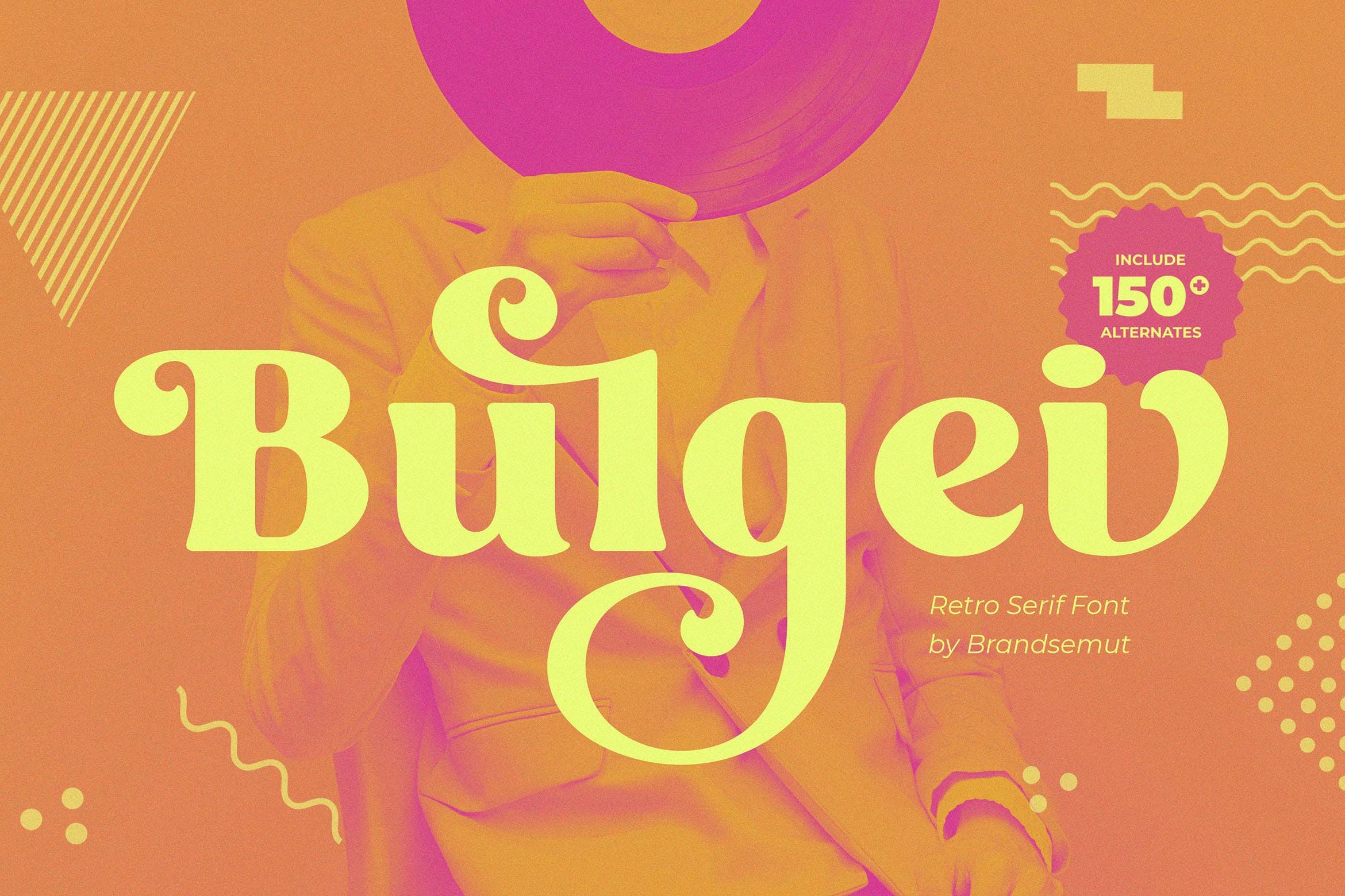 现代复古杂志品牌徽标logo设计衬线英文字体 Bulgei - Modern Retro Serif_img_2