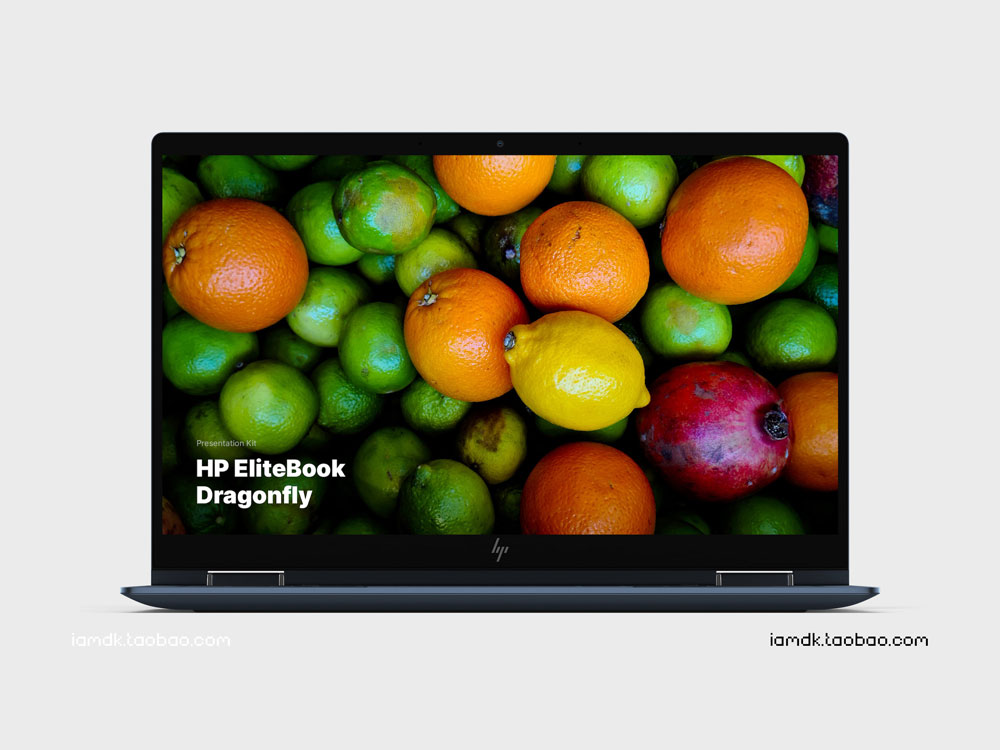 时尚惠普Elitebook笔记本电脑屏幕演示样机模板 HP Elitebook Dragonfly Mockups_img_2