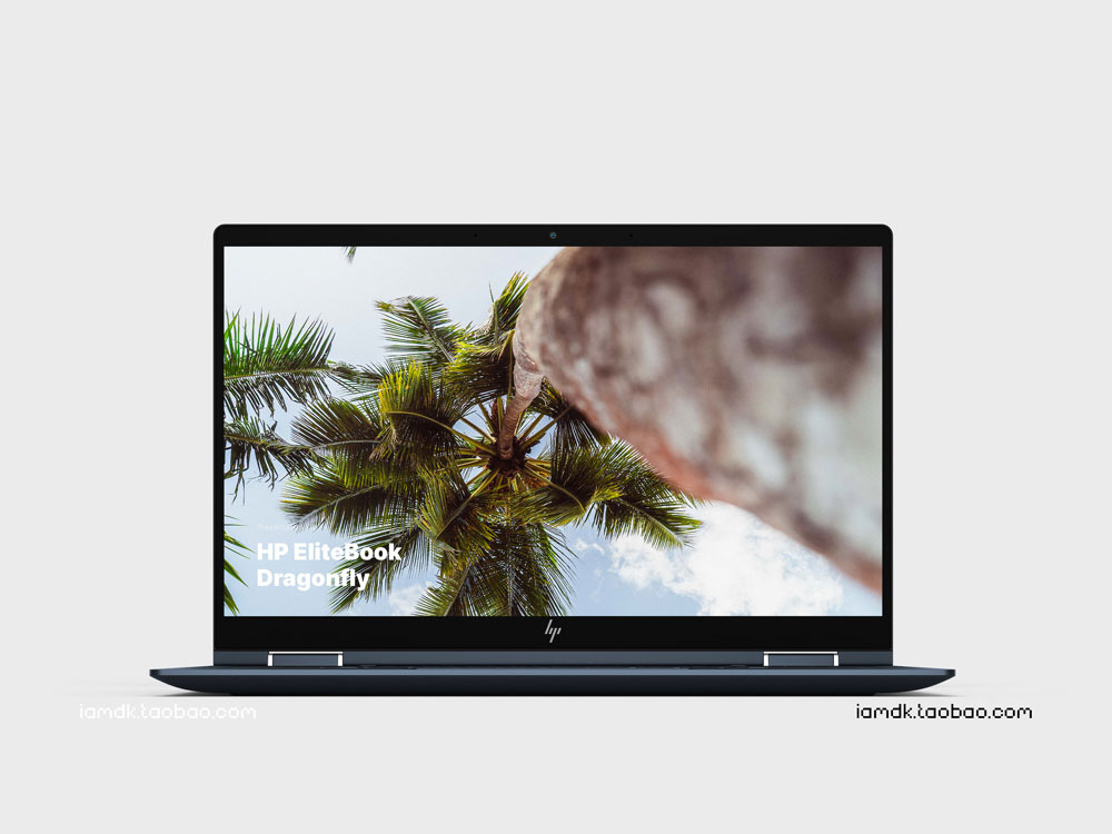 时尚惠普Elitebook笔记本电脑屏幕演示样机模板 HP Elitebook Dragonfly Mockups_img_2