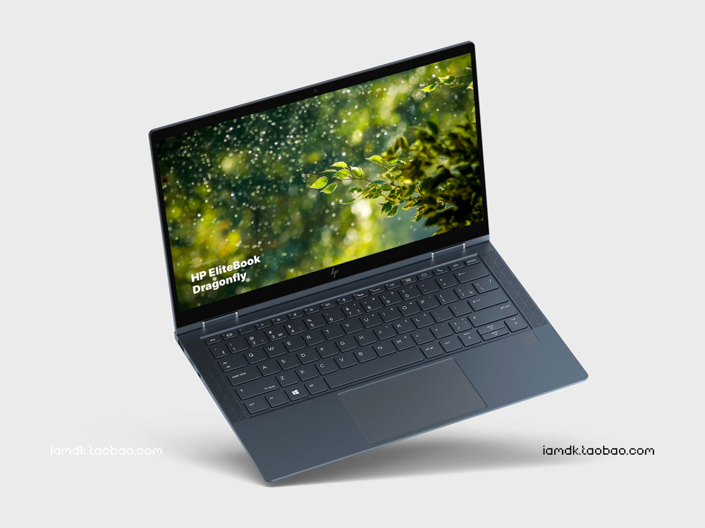 时尚惠普Elitebook笔记本电脑屏幕演示样机模板 HP Elitebook Dragonfly Mockups_img_2