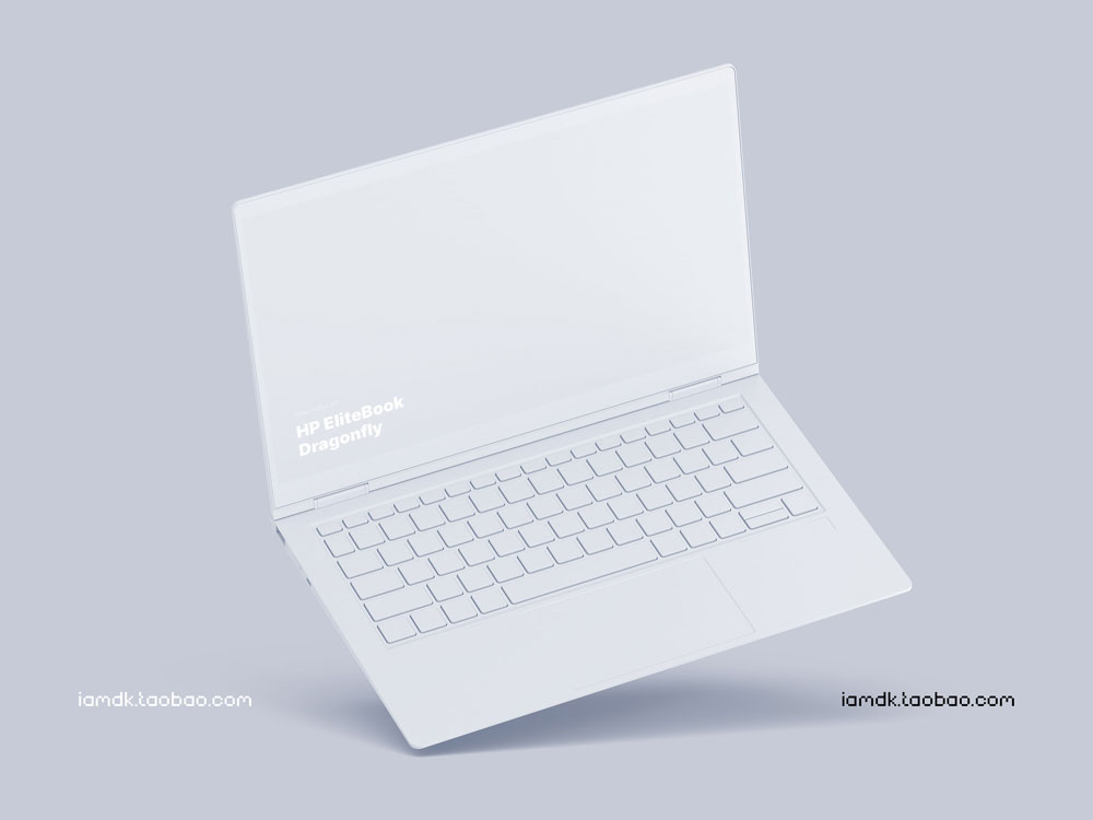 时尚惠普Elitebook笔记本电脑屏幕演示样机模板 HP Elitebook Dragonfly Mockups_img_2