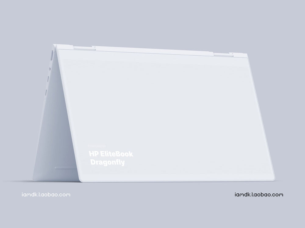 时尚惠普Elitebook笔记本电脑屏幕演示样机模板 HP Elitebook Dragonfly Mockups_img_2