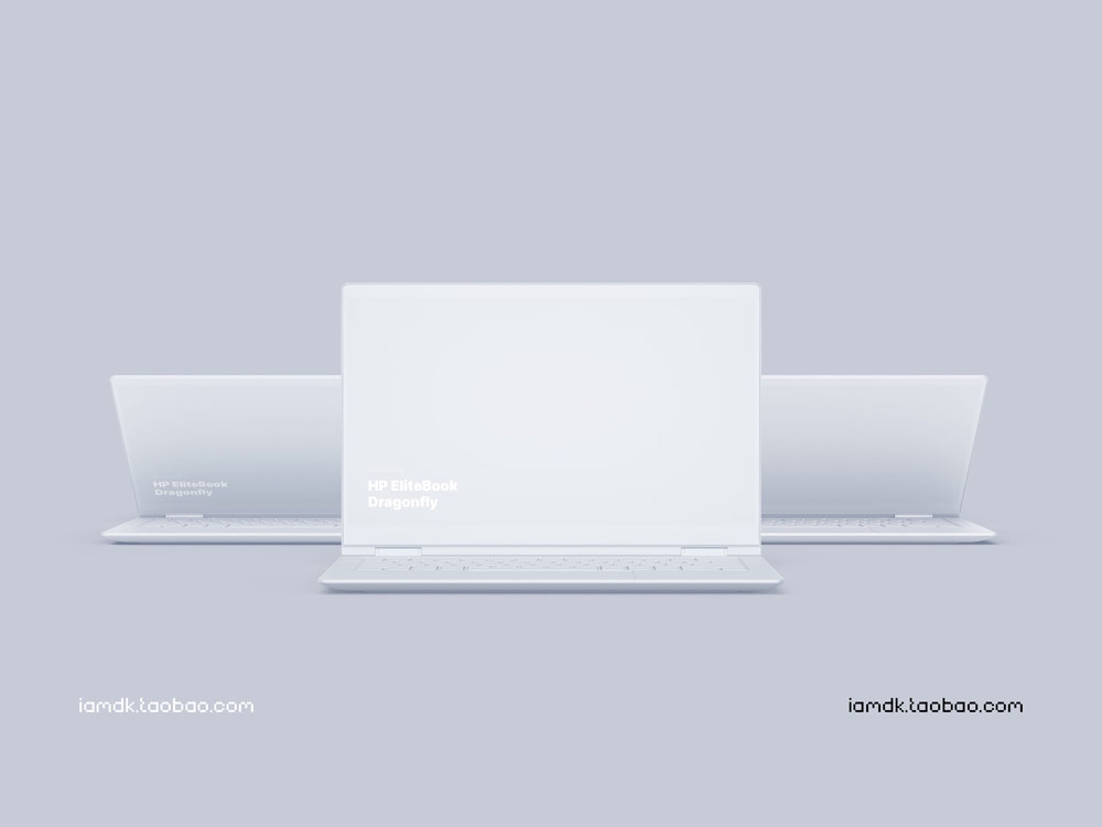 时尚惠普Elitebook笔记本电脑屏幕演示样机模板 HP Elitebook Dragonfly Mockups_img_2