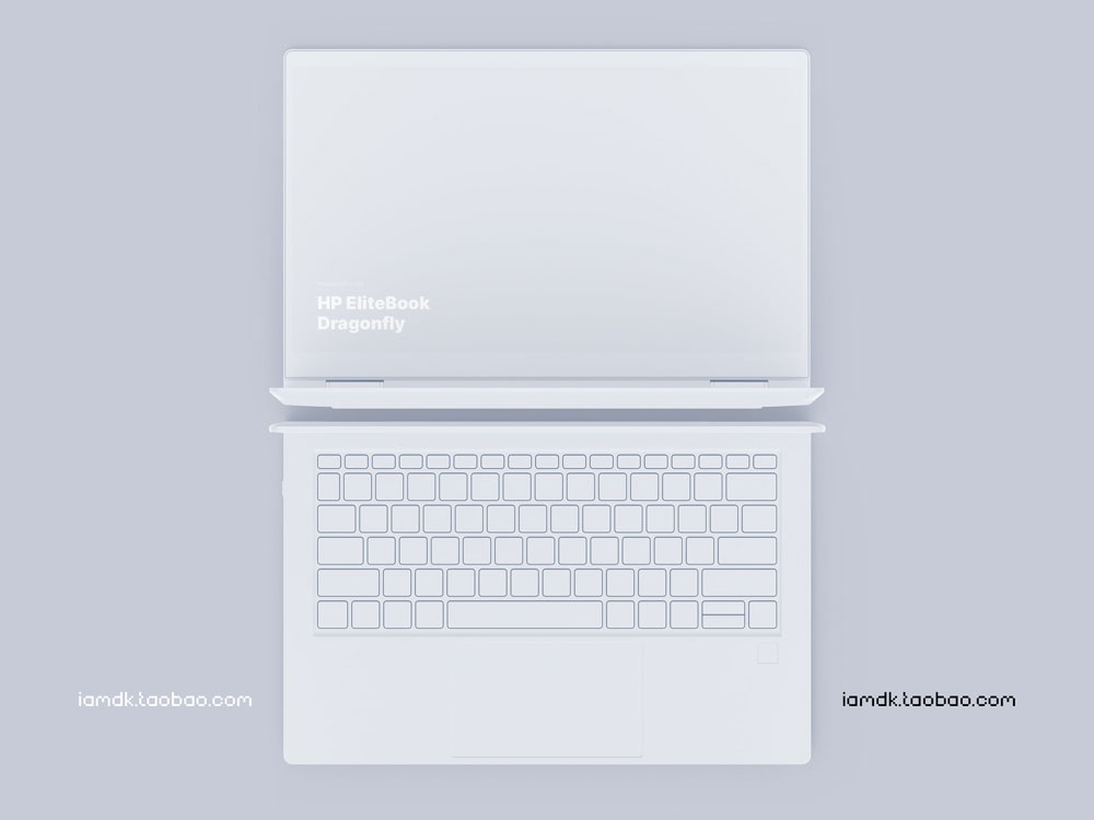 时尚惠普Elitebook笔记本电脑屏幕演示样机模板 HP Elitebook Dragonfly Mockups_img_2