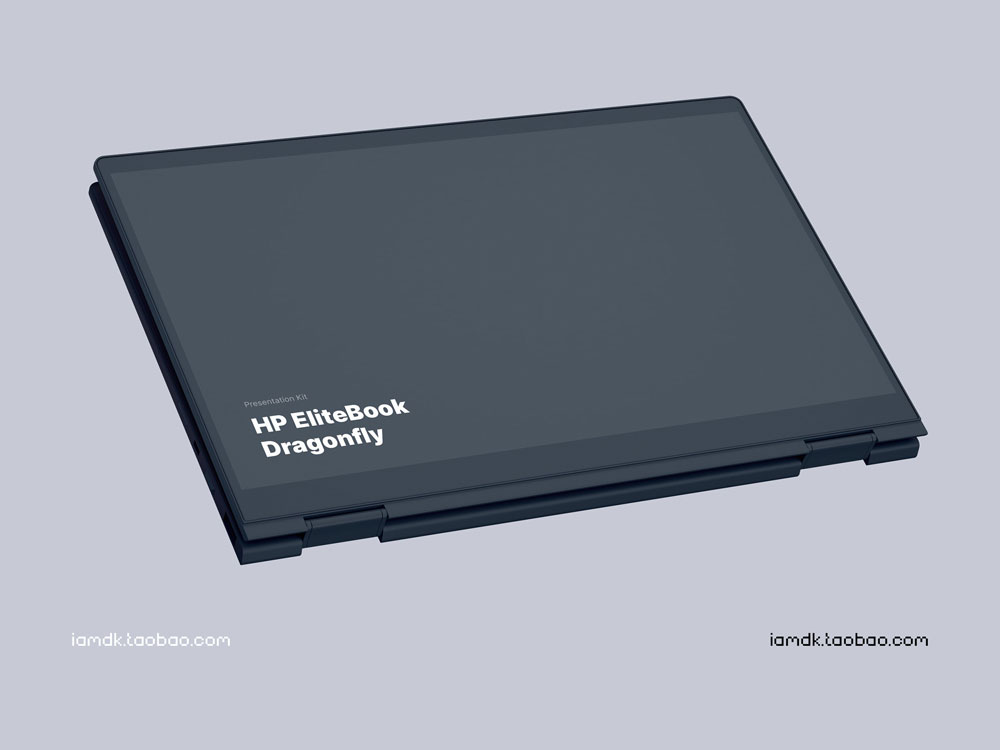 时尚惠普Elitebook笔记本电脑屏幕演示样机模板 HP Elitebook Dragonfly Mockups_img_2