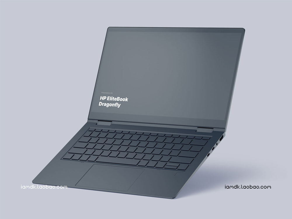 时尚惠普Elitebook笔记本电脑屏幕演示样机模板 HP Elitebook Dragonfly Mockups_img_2