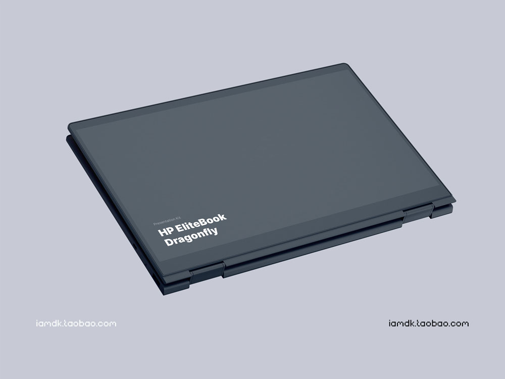 时尚惠普Elitebook笔记本电脑屏幕演示样机模板 HP Elitebook Dragonfly Mockups_img_2