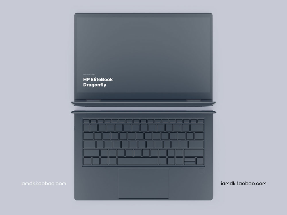 时尚惠普Elitebook笔记本电脑屏幕演示样机模板 HP Elitebook Dragonfly Mockups_img_2