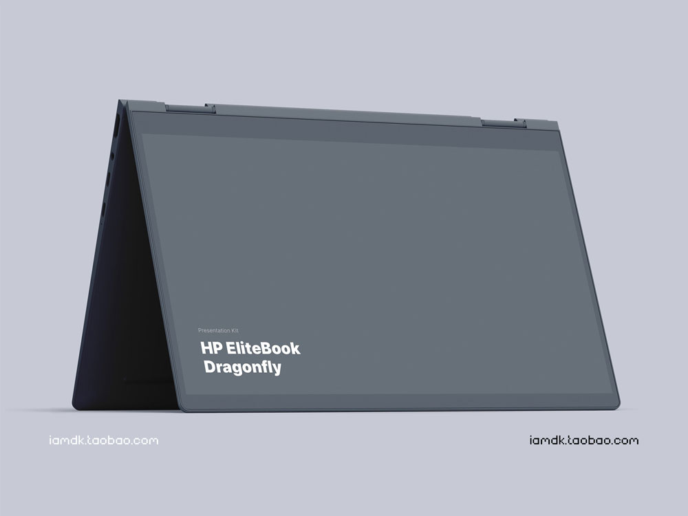 时尚惠普Elitebook笔记本电脑屏幕演示样机模板 HP Elitebook Dragonfly Mockups_img_2