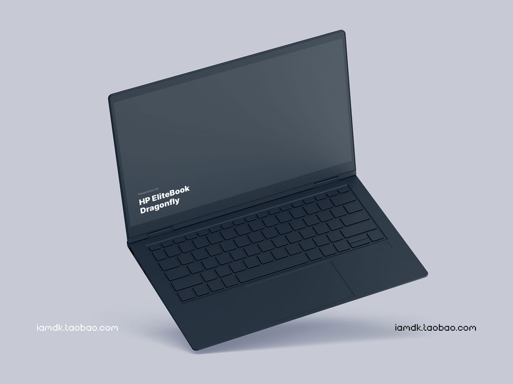 时尚惠普Elitebook笔记本电脑屏幕演示样机模板 HP Elitebook Dragonfly Mockups_img_2