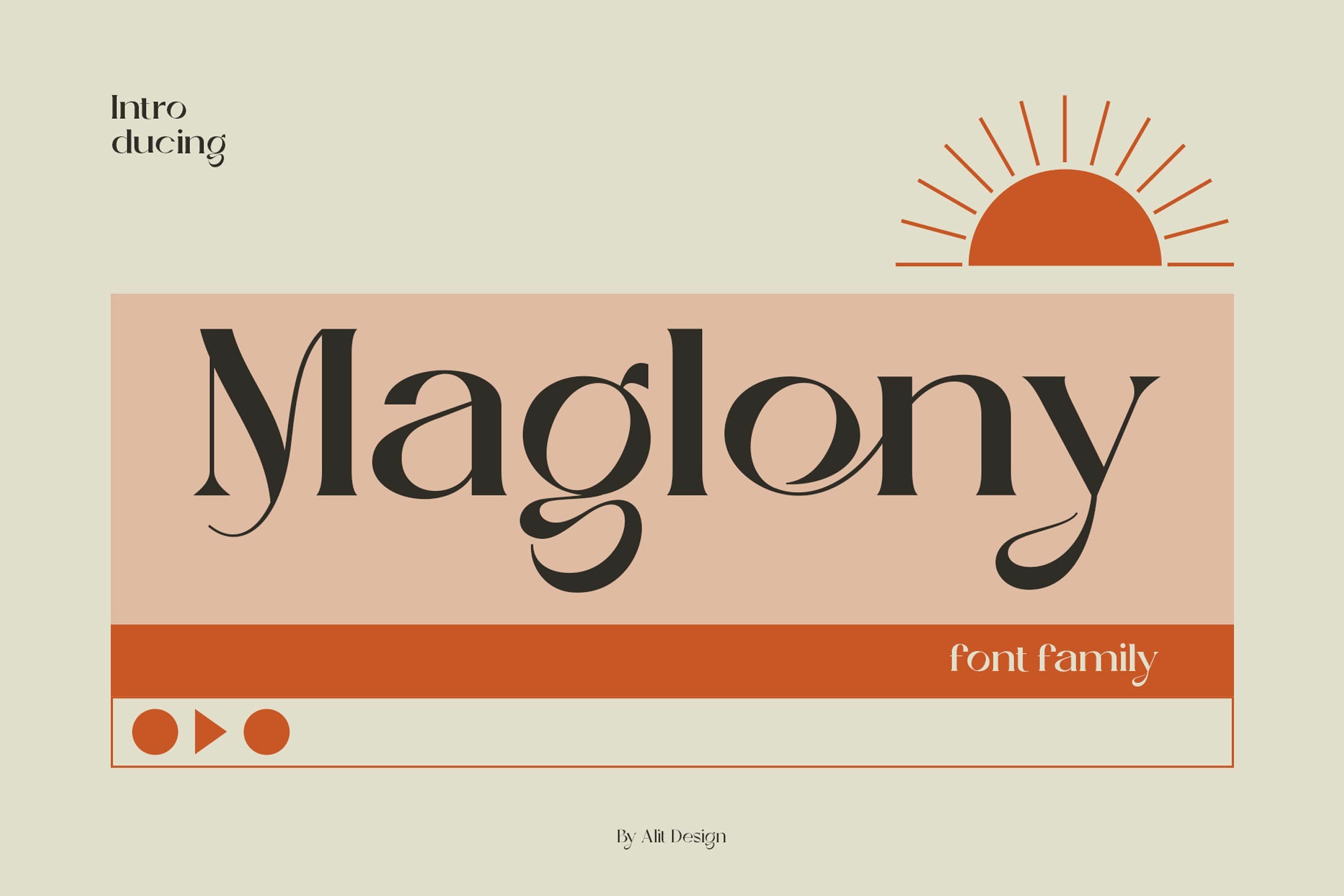 优雅奢华婚礼海报标题设计衬线英文字体 Maglony Typeface_img_2