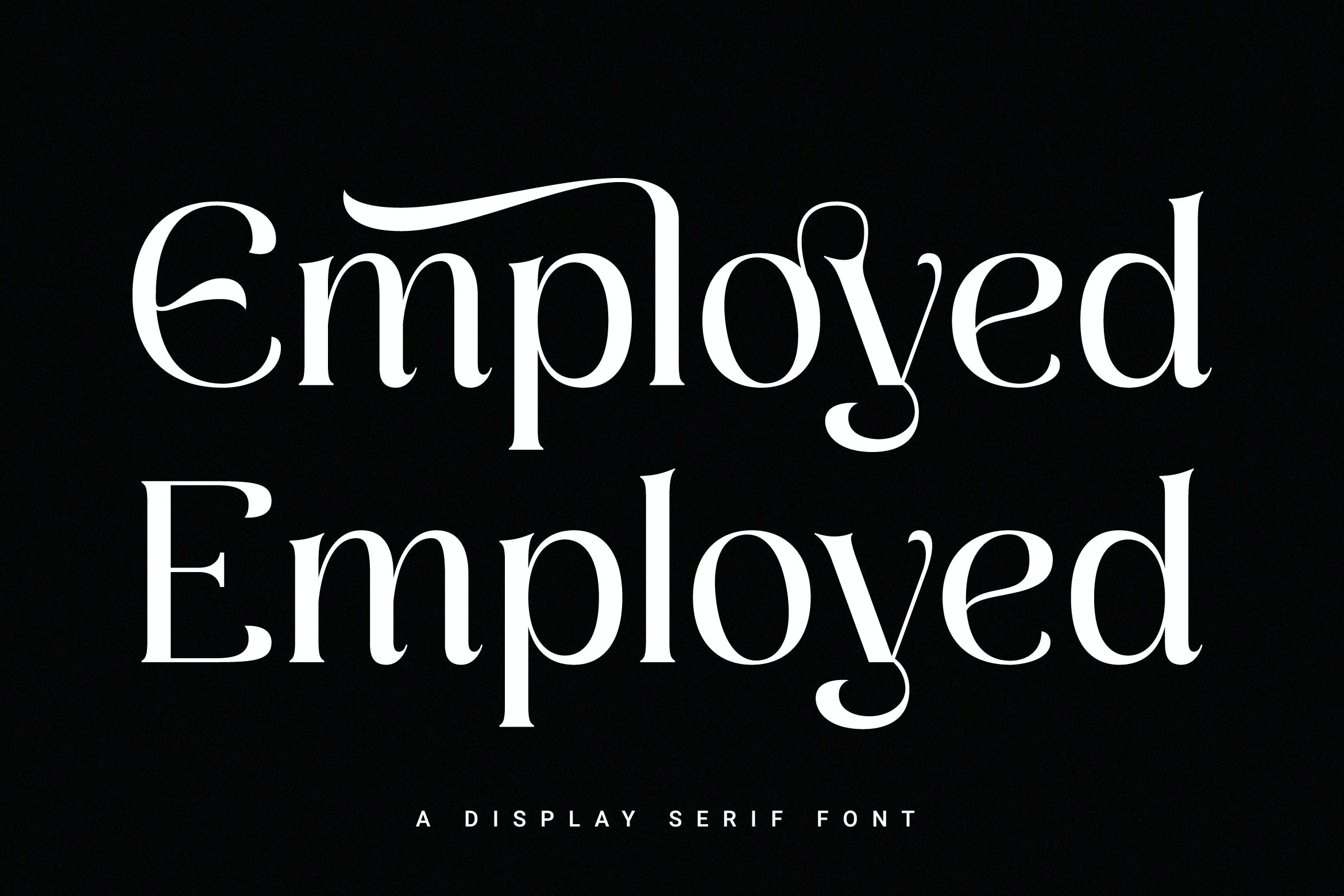 优雅品牌社交媒体徽标logo设计衬线英文字体 Employed - A Display Serif Font_img_2