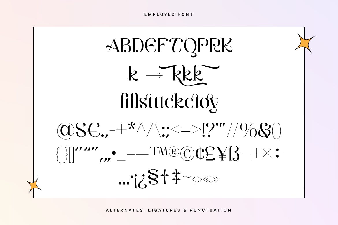 优雅品牌社交媒体徽标logo设计衬线英文字体 Employed - A Display Serif Font_img_2