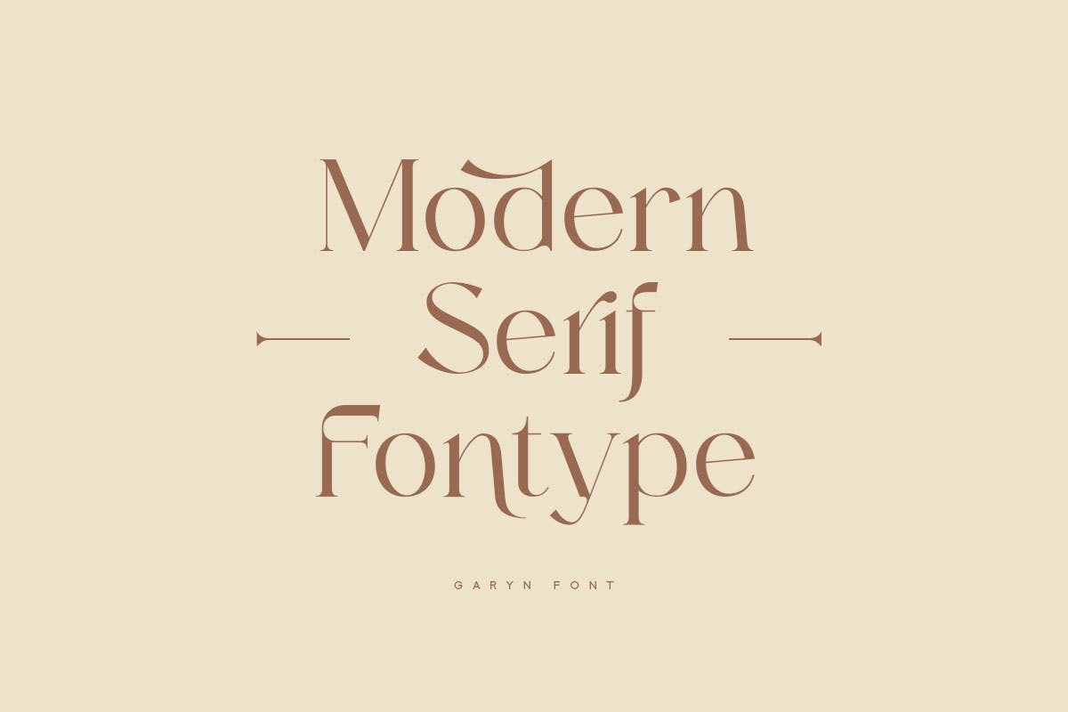 现代品牌商标徽标logo设计衬线英文字体 Garyn Font_img_2