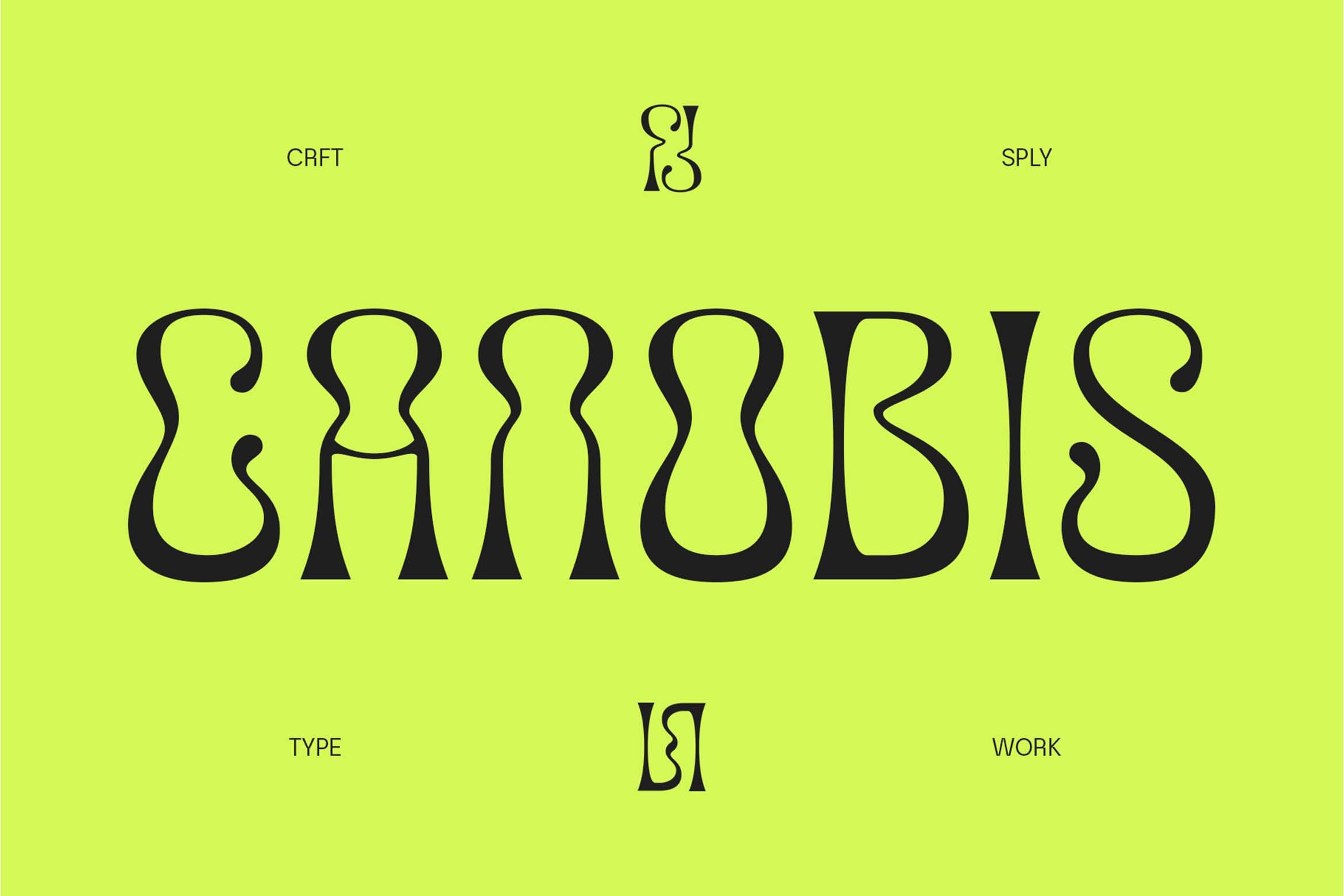 现代复古品牌杂志标识设计装饰性英文字体 Canobis - Psychedelic Typeface_img_2