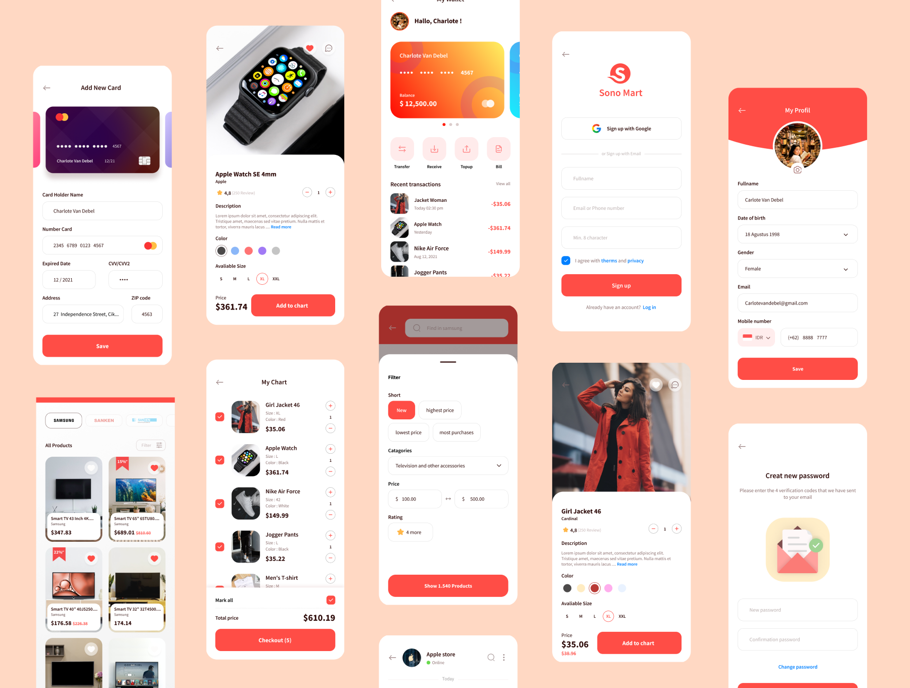 高级电子商城购物APP应用程序界面设计UI套件 Marketplace E-commerce UI Kit_img_2