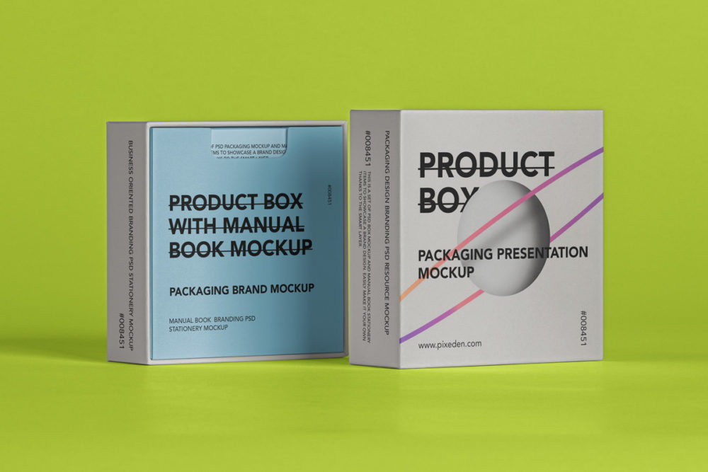 时尚产品软件包装纸盒设计贴图PSD样机模板 Psd Product Box Mockup Scene_img_2