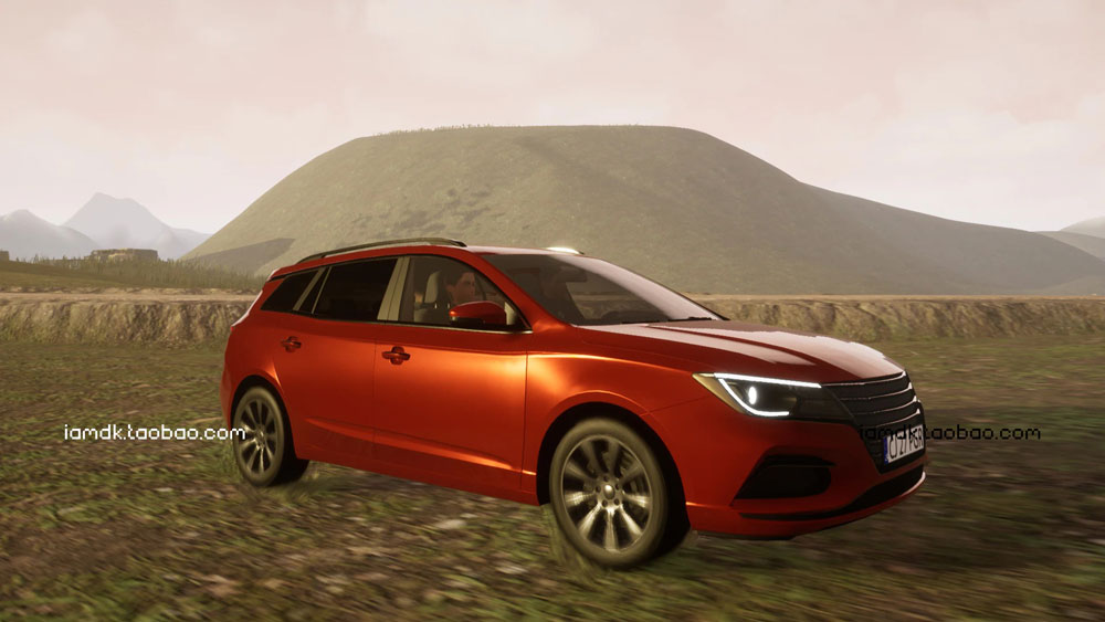 UE模型 逼真出租车两厢汽车3D渲染效果图素材 Unreal Engine - Station Wagon Car_img_2