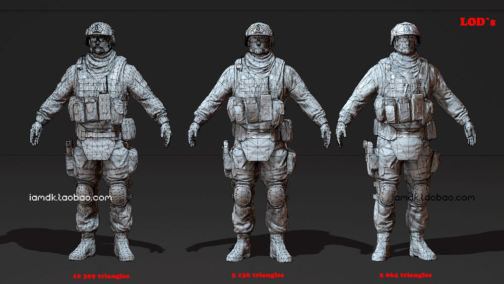 UE模型 现代伪装迷彩游戏士兵设计素材 Unreal Engine – Modern Soldier Camo Pack_img_2