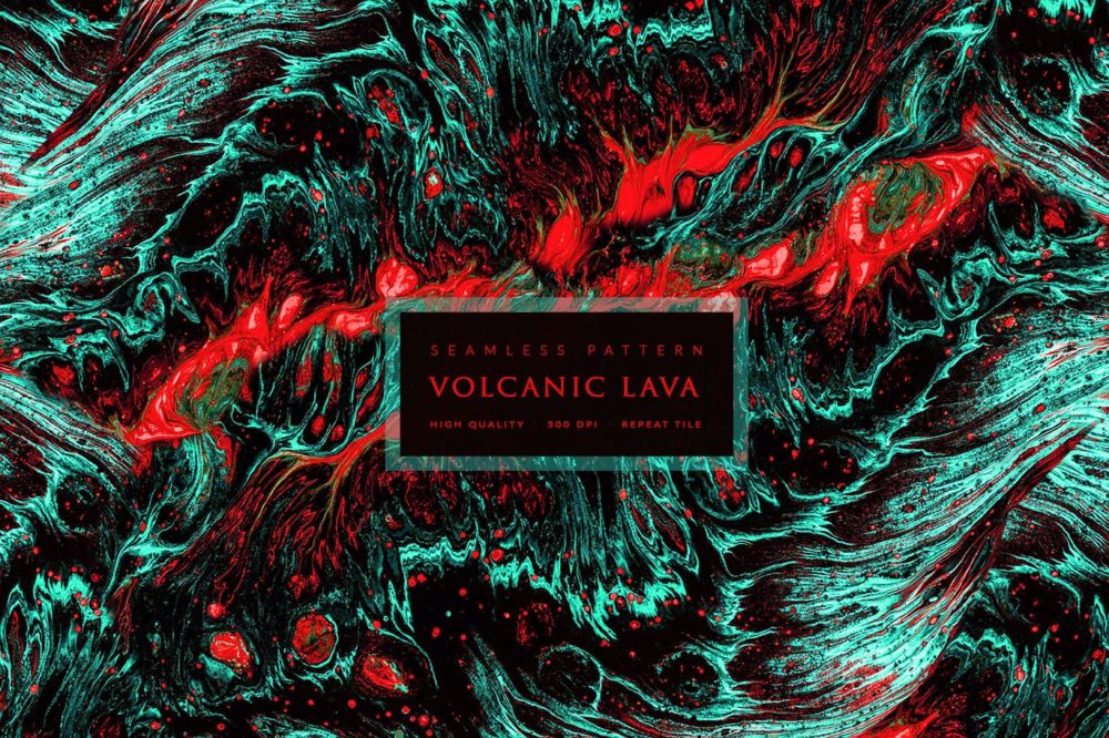 抽象油漆岩浆酸性流体肌理背景图片设计素材 Volcanic Lava_img_2