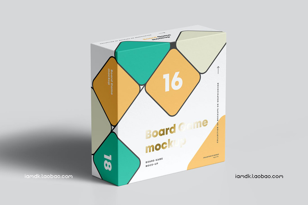 棋牌游戏模板包装盒外观设计贴图样机素材 Board Game Mock-up_img_2