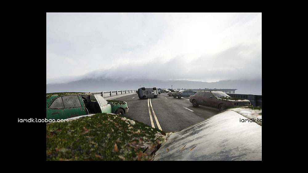 UE模型 丧尸游戏废弃破坏汽车城市场景设计素材 Unreal Engine – Procedural Vehicles – Sedan_img_2