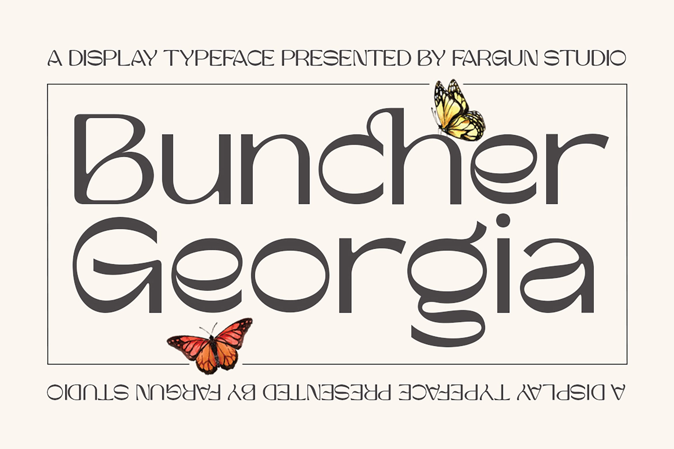 复古杂志海报徽标logo设计无衬线英文字体 Buncher Georgia_img_2