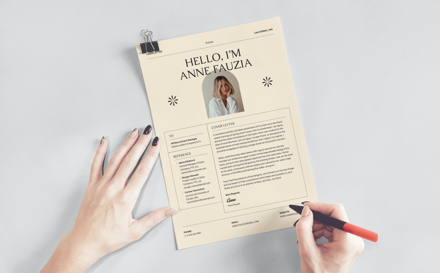 复古风个人求职应聘简历CV设计矢量模版 CV Resume Template - Vintage Style_img_2