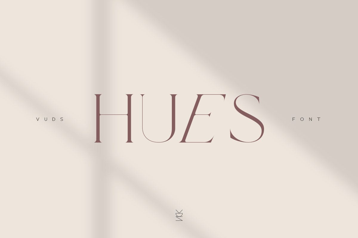 现代时尚品牌婚礼商标设计衬线英文字体 Hues Serif_img_2