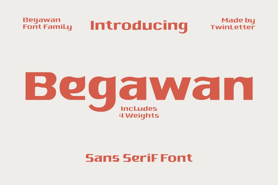 现代复古杂志海报徽标logo设计无衬线英文字体 Begawan_img_2