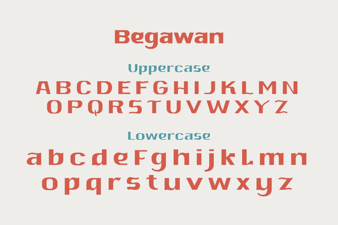 现代复古杂志海报徽标logo设计无衬线英文字体 Begawan_img_2