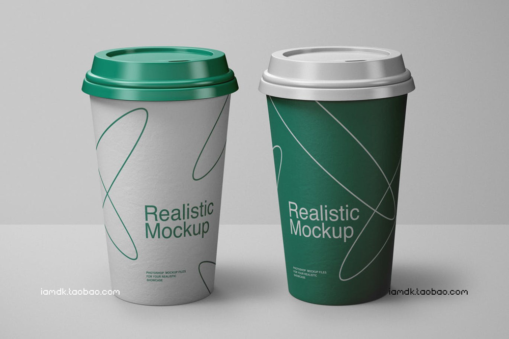 时尚极简品牌Logo作品设计一次性外卖咖啡纸杯展示样机 Paper Cups Mockup_img_2