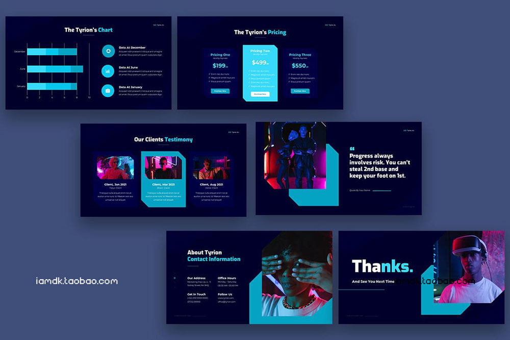 未来科技赛博朋克霓虹效果业务介绍宣传演示文稿PPT+KEY模板 Tyrion - Creative Futuristic Powerpoint_img_2