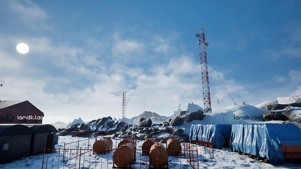 UE模型 高质量北极南极科考站冰山环境场景素材 Unreal Engine – Arctic Base_img_2