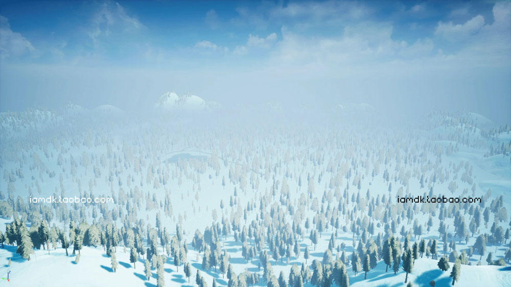 UE模型 程式化冬季松树雪地3D设计素材 Unreal Engine – Stylized Snowy Forest_img_2