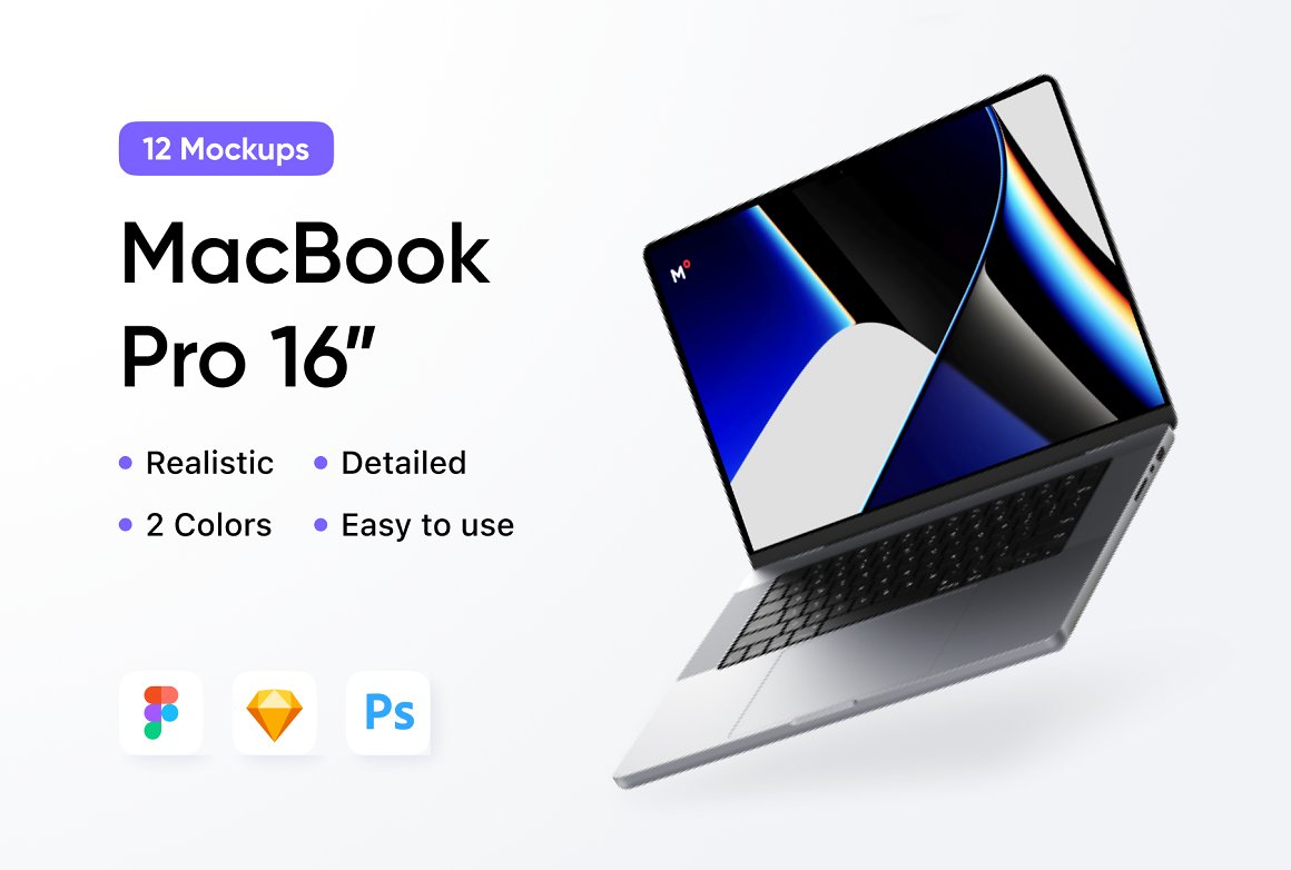 全新苹果MacBook Pro 16英寸笔记本电脑网站界面设计展示贴图样机 12 MacBook Pro 16 Mockups Scenes_img_2