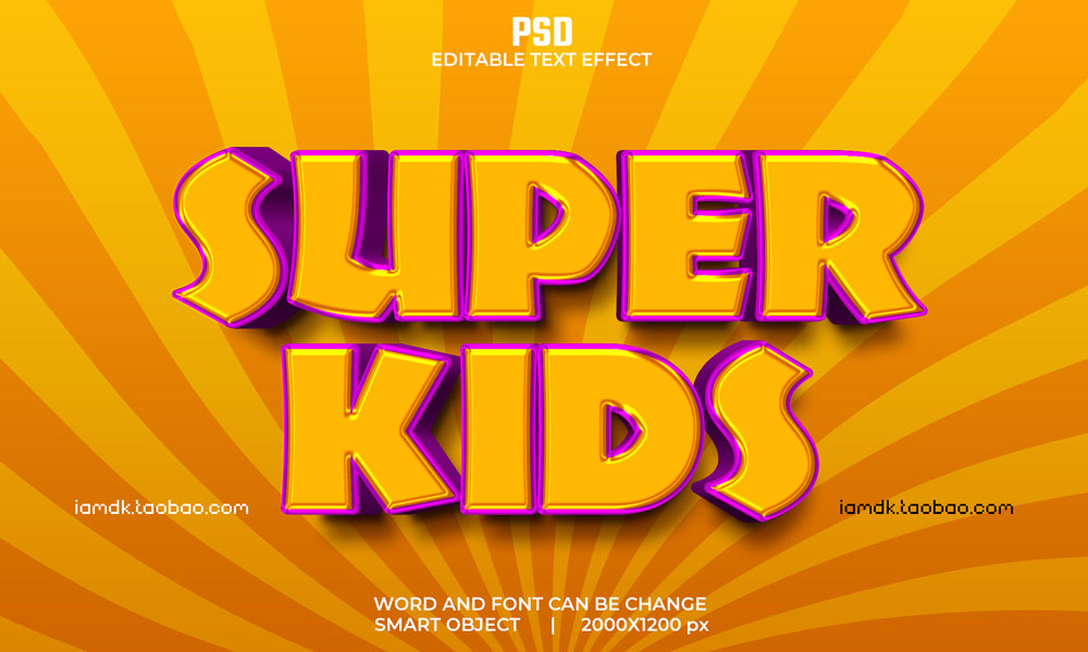 3D质感立体logo标题设计ps文本样式模板素材 Psd Text Effect Set Vol 137_img_2
