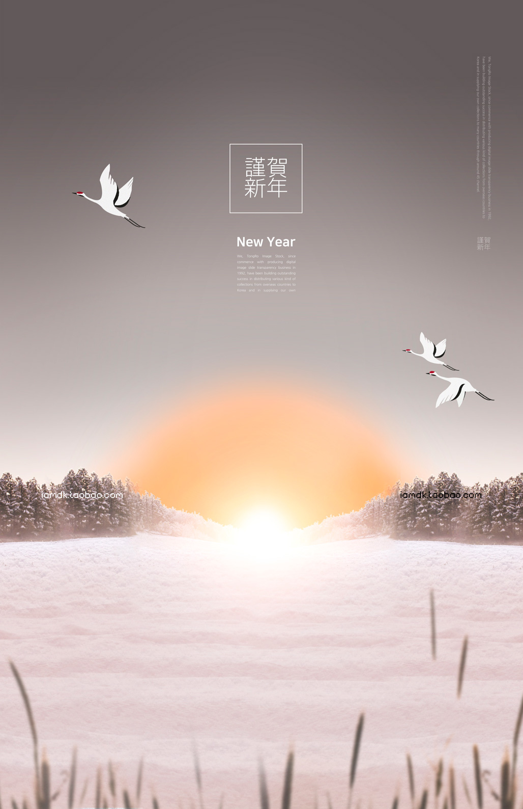 时尚文艺中式中国风元宵节灯笼新年春节PSD海报设计模板 Lantern Festival Poster Template_img_2